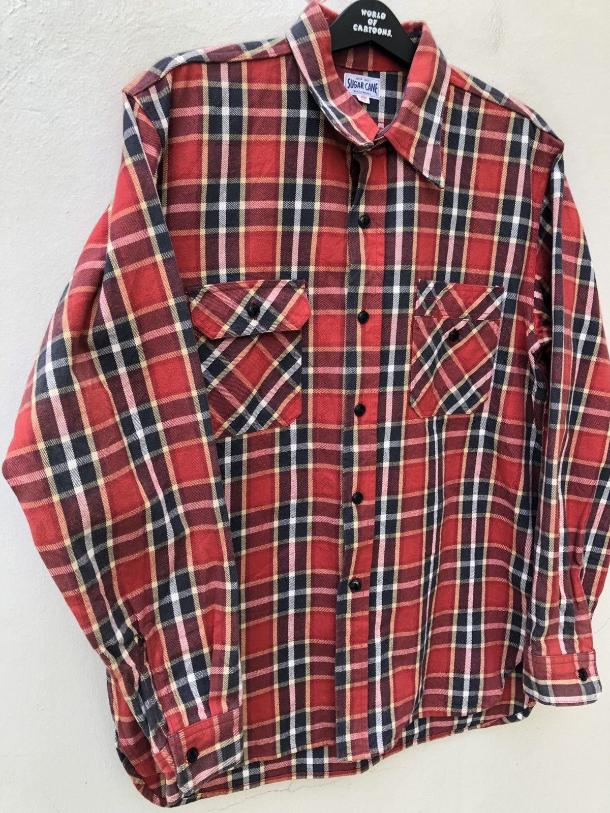 Sugar Cane × Toyo Enterprises Vintage Sugar Cane Oversized Flannel Gabardine Work Shirt Size US L / EU 52-54 / 3 - 11 Thumbnail