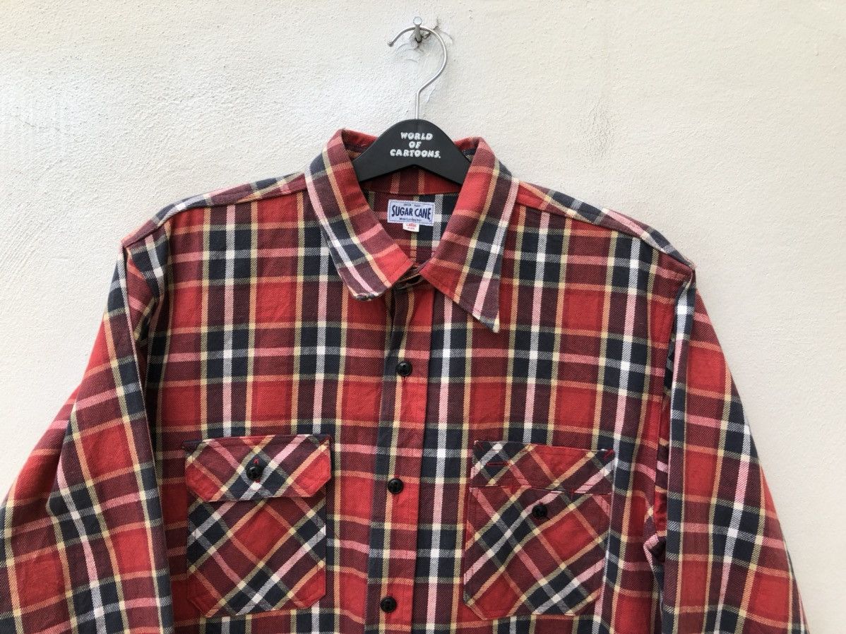 Sugar Cane × Toyo Enterprises Vintage Sugar Cane Oversized Flannel Gabardine Work Shirt Size US L / EU 52-54 / 3 - 7 Thumbnail