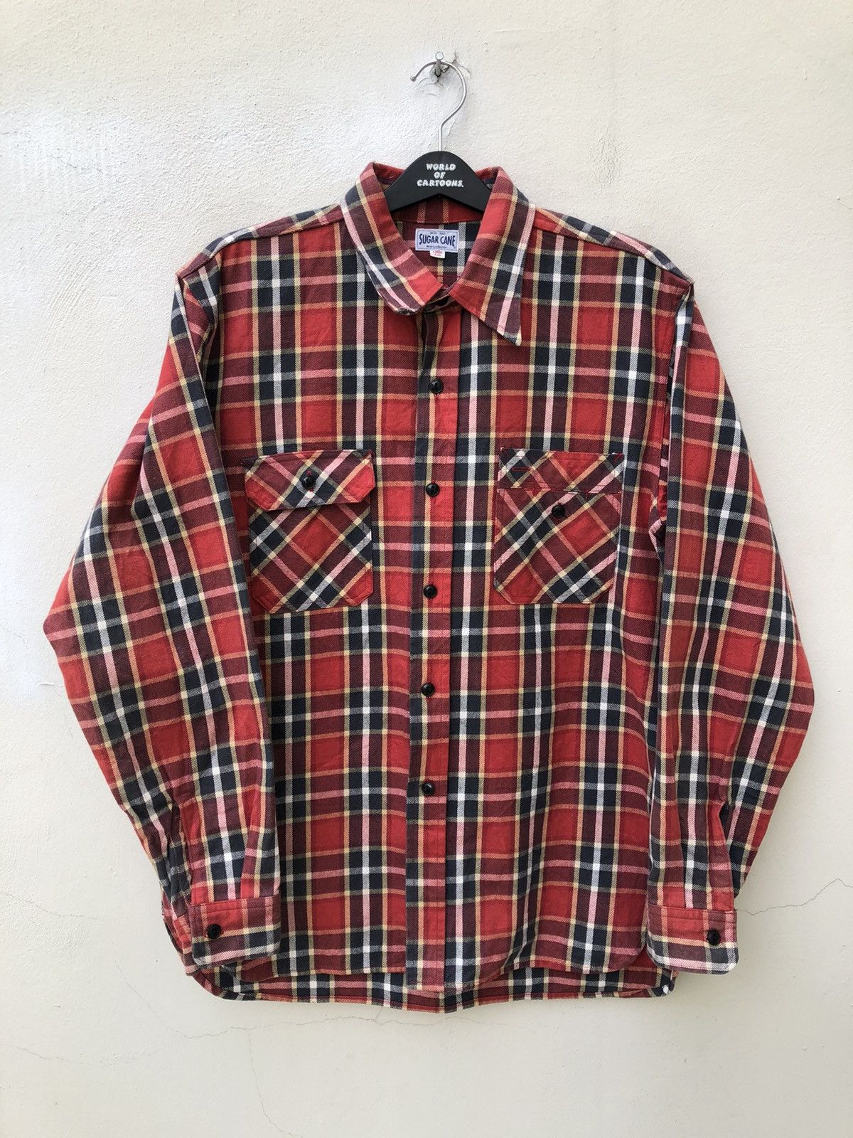 Sugar Cane × Toyo Enterprises Vintage Sugar Cane Oversized Flannel Gabardine Work Shirt Size US L / EU 52-54 / 3 - 6 Thumbnail