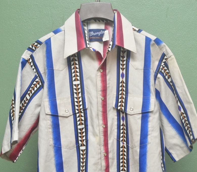 Vintage × Wrangler Vintage Wrangler Cowboy Multicolour Designer Fashion Style Size US L / EU 52-54 / 3 - 3 Thumbnail