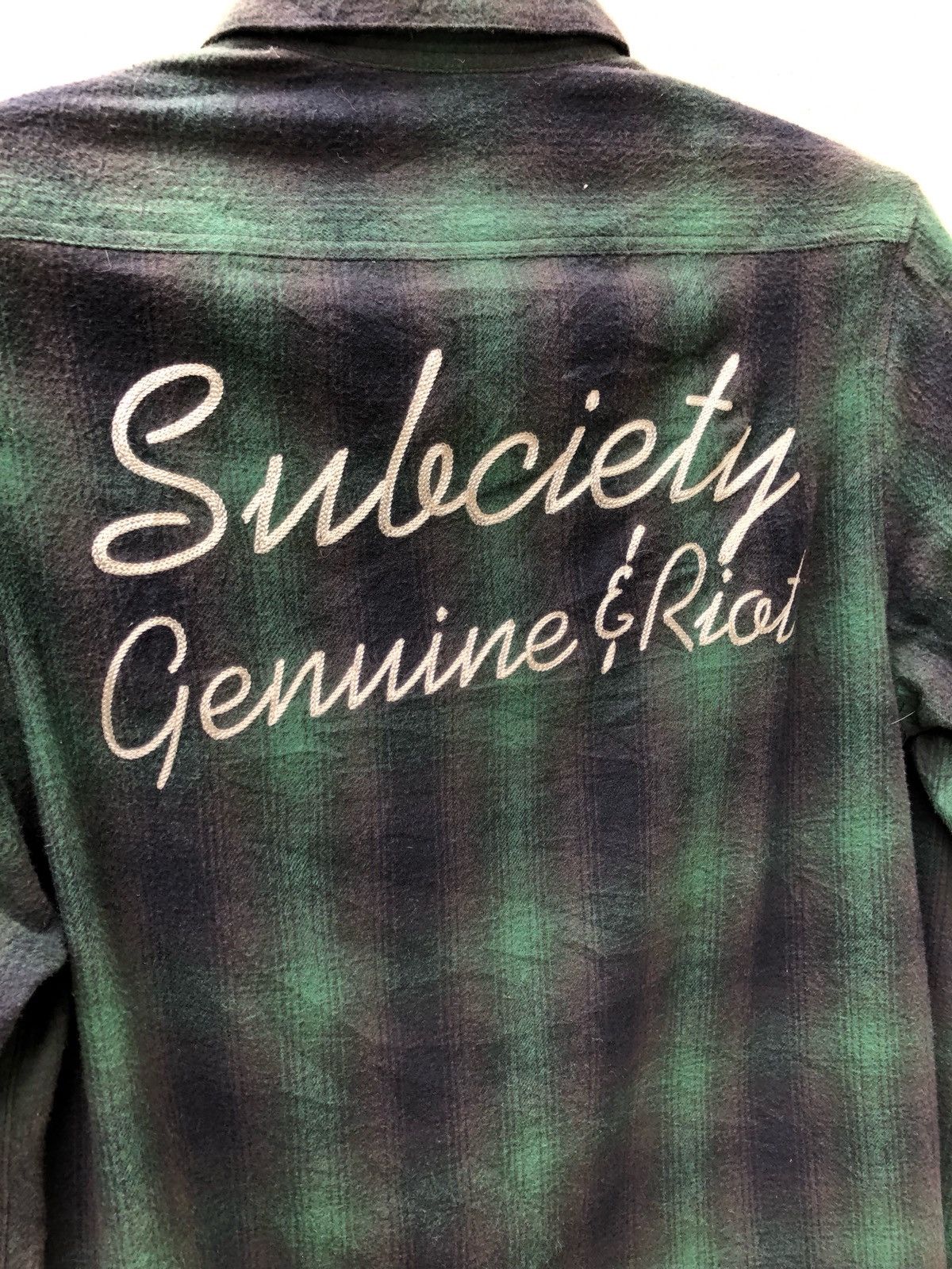 Flannel Japan Brand Subciety Embroidery Riot Plaid Flannel Shirt Size US M / EU 48-50 / 2 - 2 Thumbnail