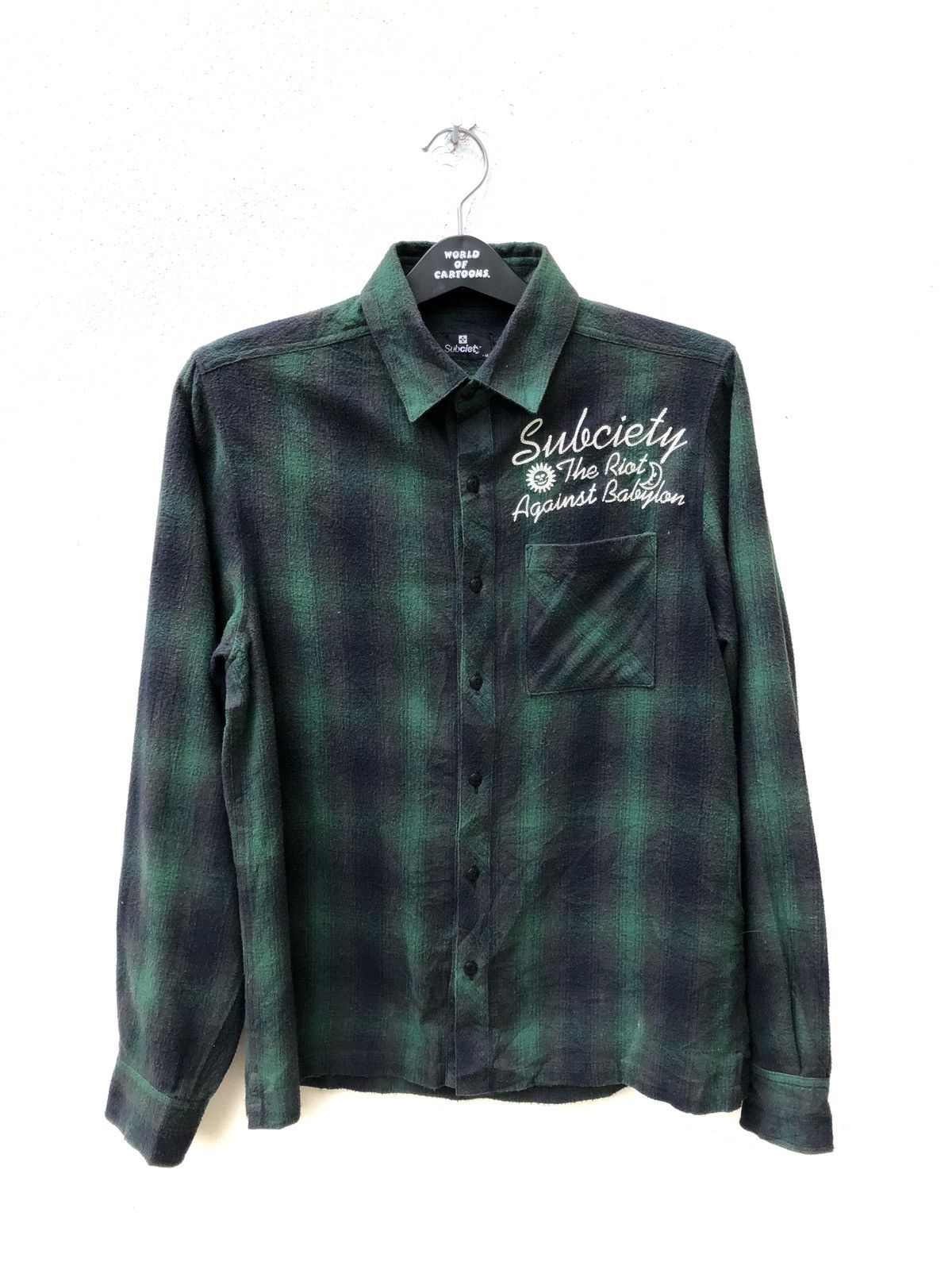 Flannel Japan Brand Subciety Embroidery Riot Plaid Flannel Shirt Size US M / EU 48-50 / 2 - 3 Thumbnail