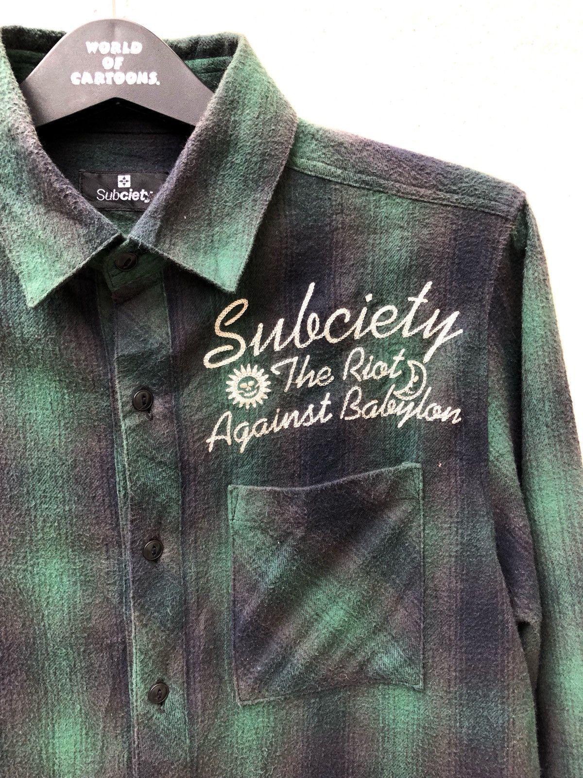 Flannel Japan Brand Subciety Embroidery Riot Plaid Flannel Shirt Size US M / EU 48-50 / 2 - 4 Thumbnail