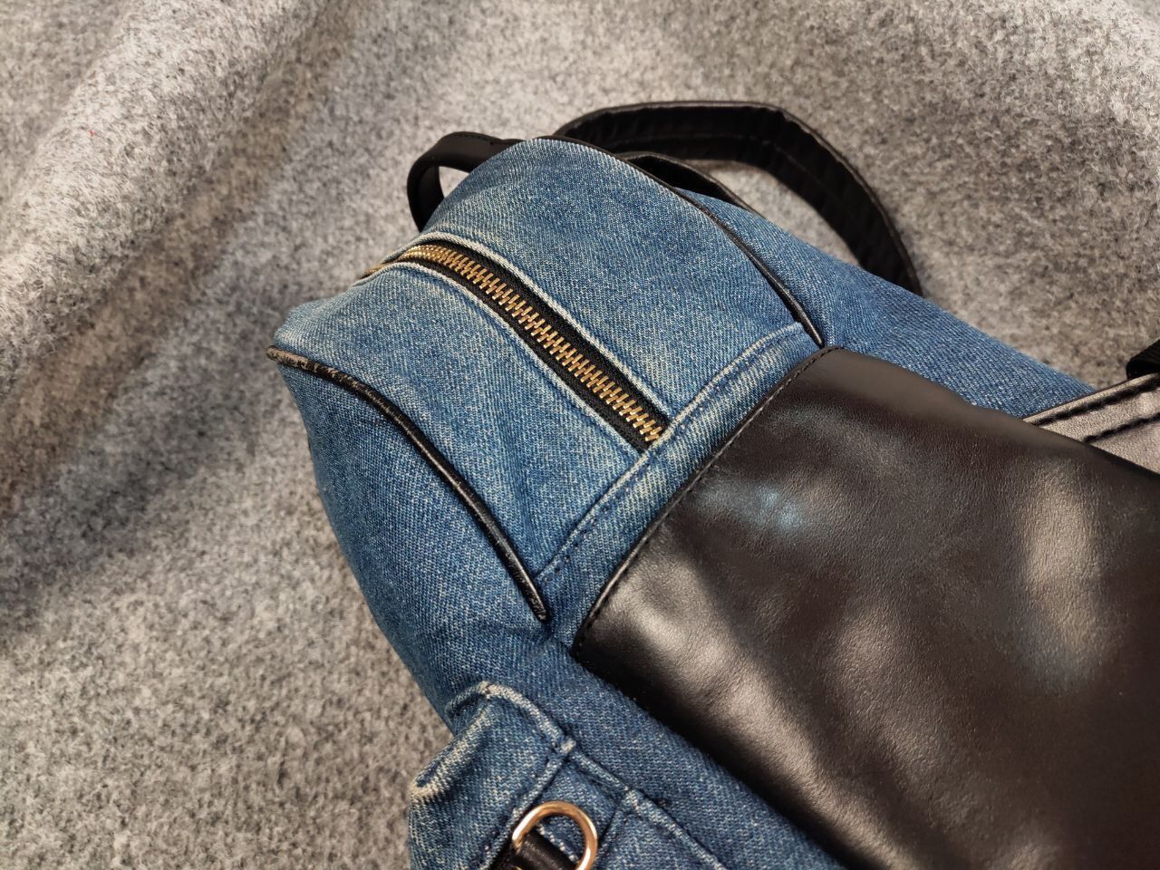 Miss Sixty Miss Sixty Mini Backpack Faded Blue Denim Y2K Style Size ONE SIZE - 12 Thumbnail