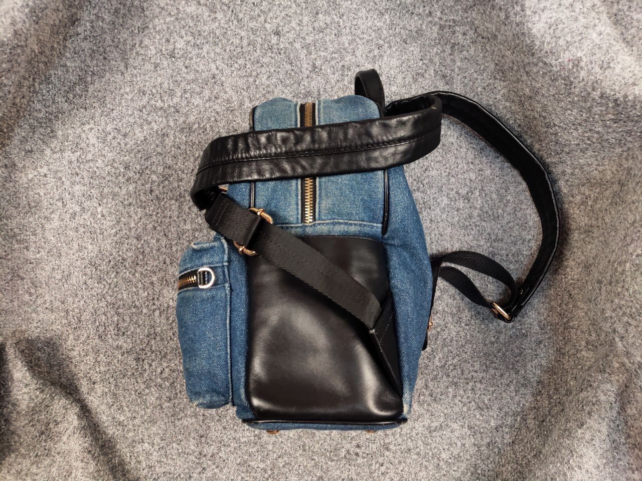 Miss Sixty Miss Sixty Mini Backpack Faded Blue Denim Y2K Style Size ONE SIZE - 6 Thumbnail