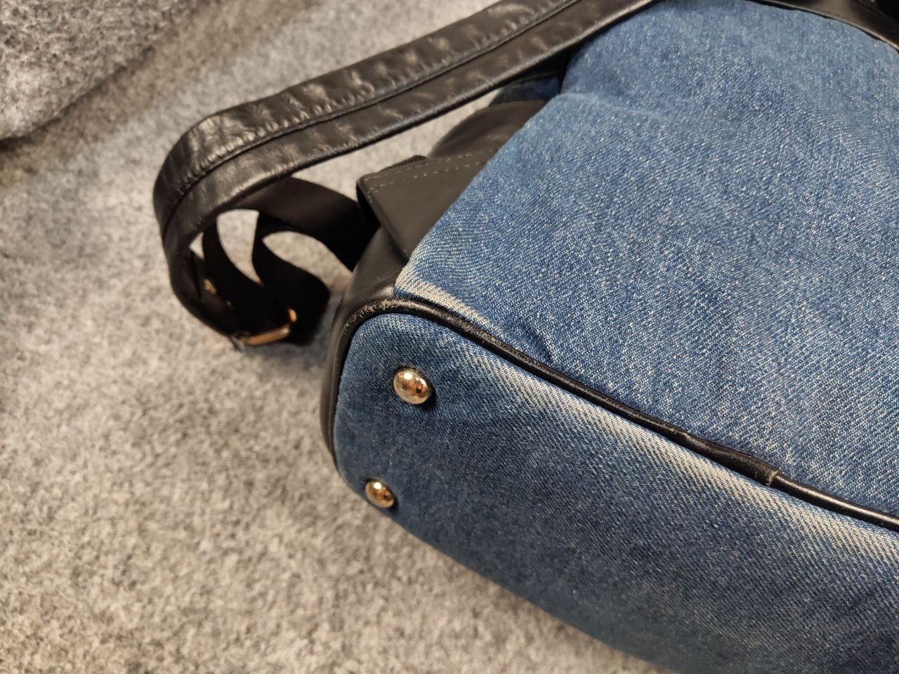 Miss Sixty Miss Sixty Mini Backpack Faded Blue Denim Y2K Style Size ONE SIZE - 11 Thumbnail