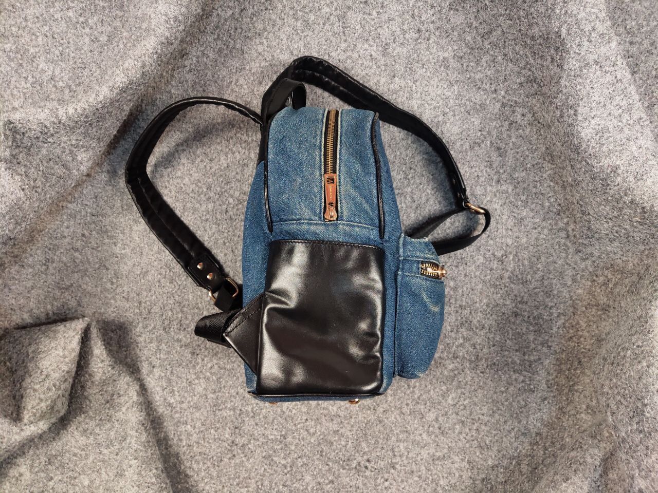 Miss Sixty Miss Sixty Mini Backpack Faded Blue Denim Y2K Style Size ONE SIZE - 3 Thumbnail