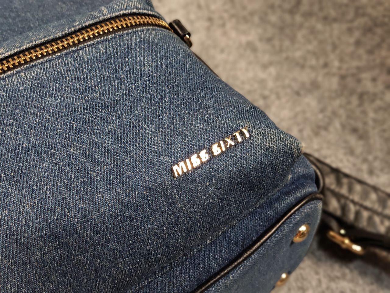 Miss Sixty Miss Sixty Mini Backpack Faded Blue Denim Y2K Style Size ONE SIZE - 9 Thumbnail