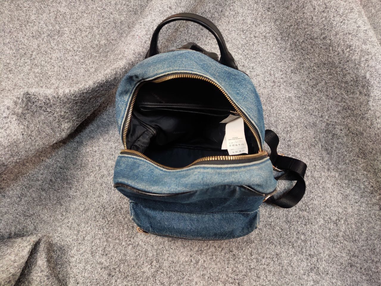 Miss Sixty Miss Sixty Mini Backpack Faded Blue Denim Y2K Style Size ONE SIZE - 13 Thumbnail