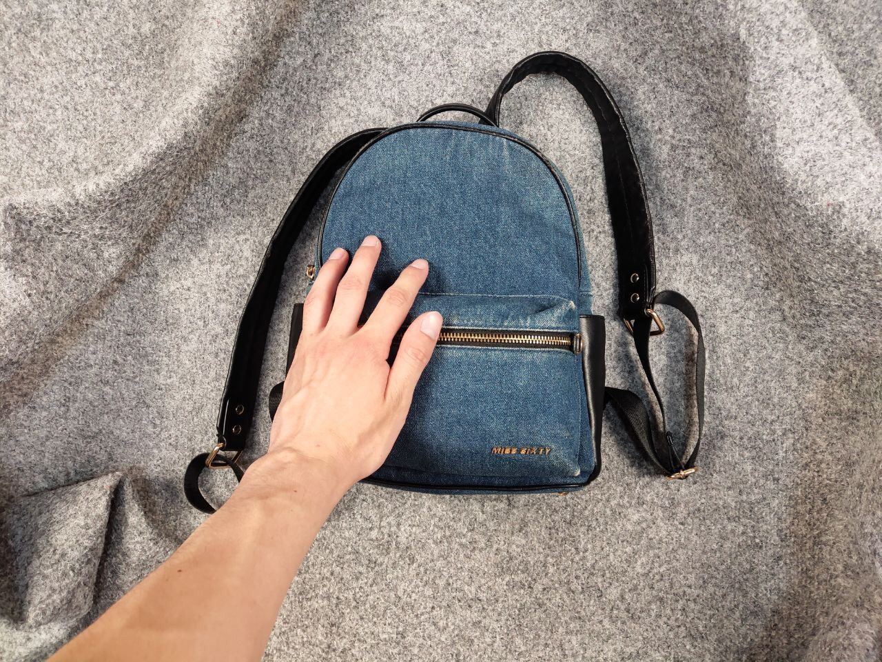 Miss Sixty Miss Sixty Mini Backpack Faded Blue Denim Y2K Style Size ONE SIZE - 2 Thumbnail
