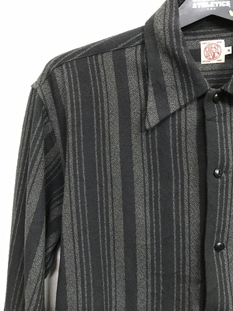 Japanese Brand CHE-ST DESIGN Made in Japan Striped Flannel Button Shirt Size US M / EU 48-50 / 2 - 3 Thumbnail