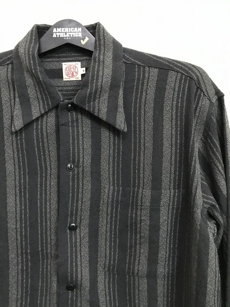 Japanese Brand CHE-ST DESIGN Made in Japan Striped Flannel Button Shirt Size US M / EU 48-50 / 2 - 1 Thumbnail
