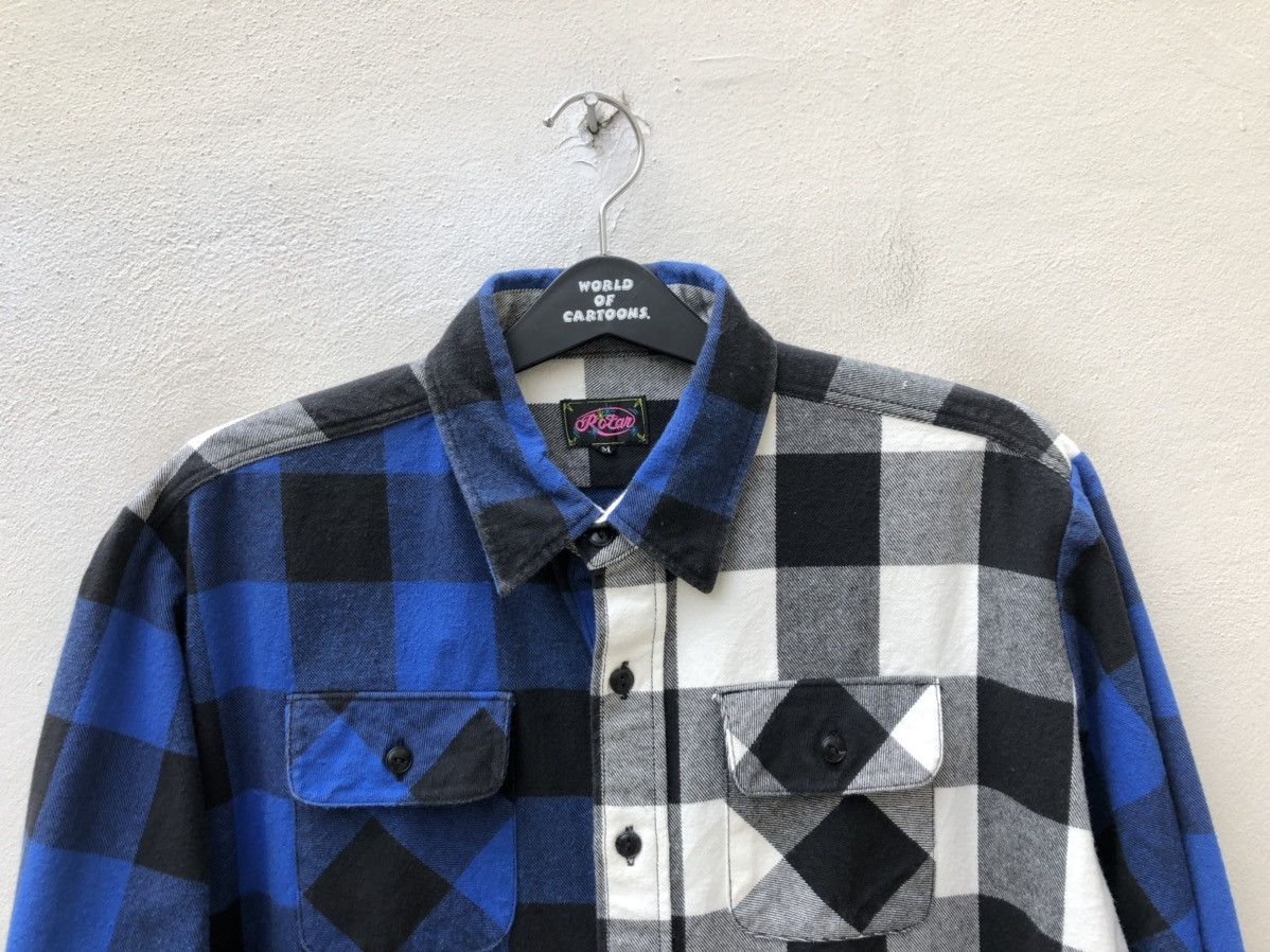 Japanese Brand Japan Brand ROTAR Thick Oversize Cyberpunk Flannel Shirt Size US M / EU 48-50 / 2 - 10 Thumbnail