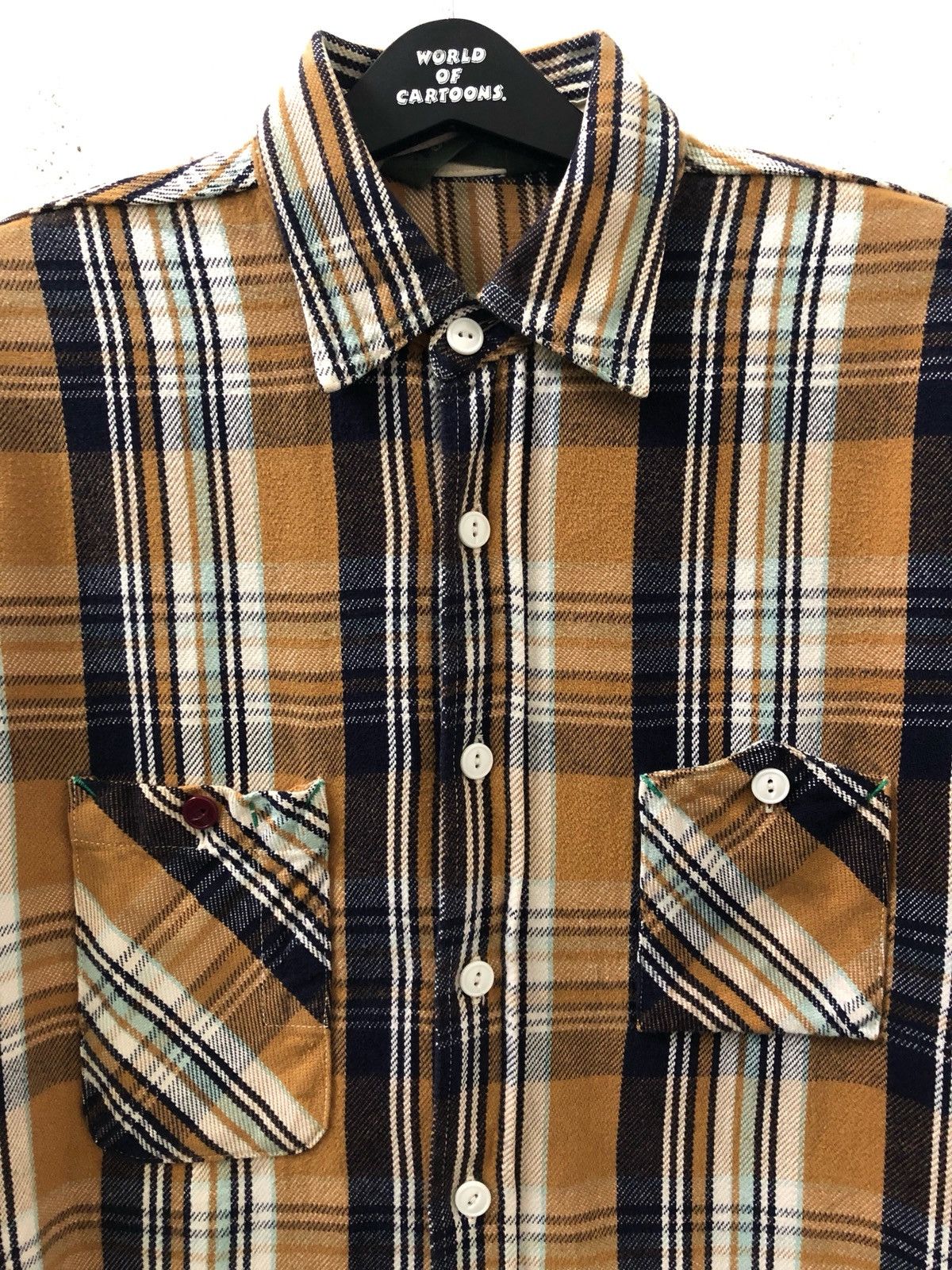 FOB Factory × Japanese Brand Japan Made Multi Color Check Selvedge Gusset Flannel Shirt Size US M / EU 48-50 / 2 - 2 Thumbnail