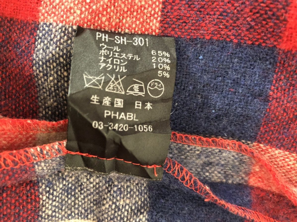 Japanese Brand PHABL JAPAN Double Pocket Checks Wool Flannel Shirt Size US M / EU 48-50 / 2 - 15 Thumbnail