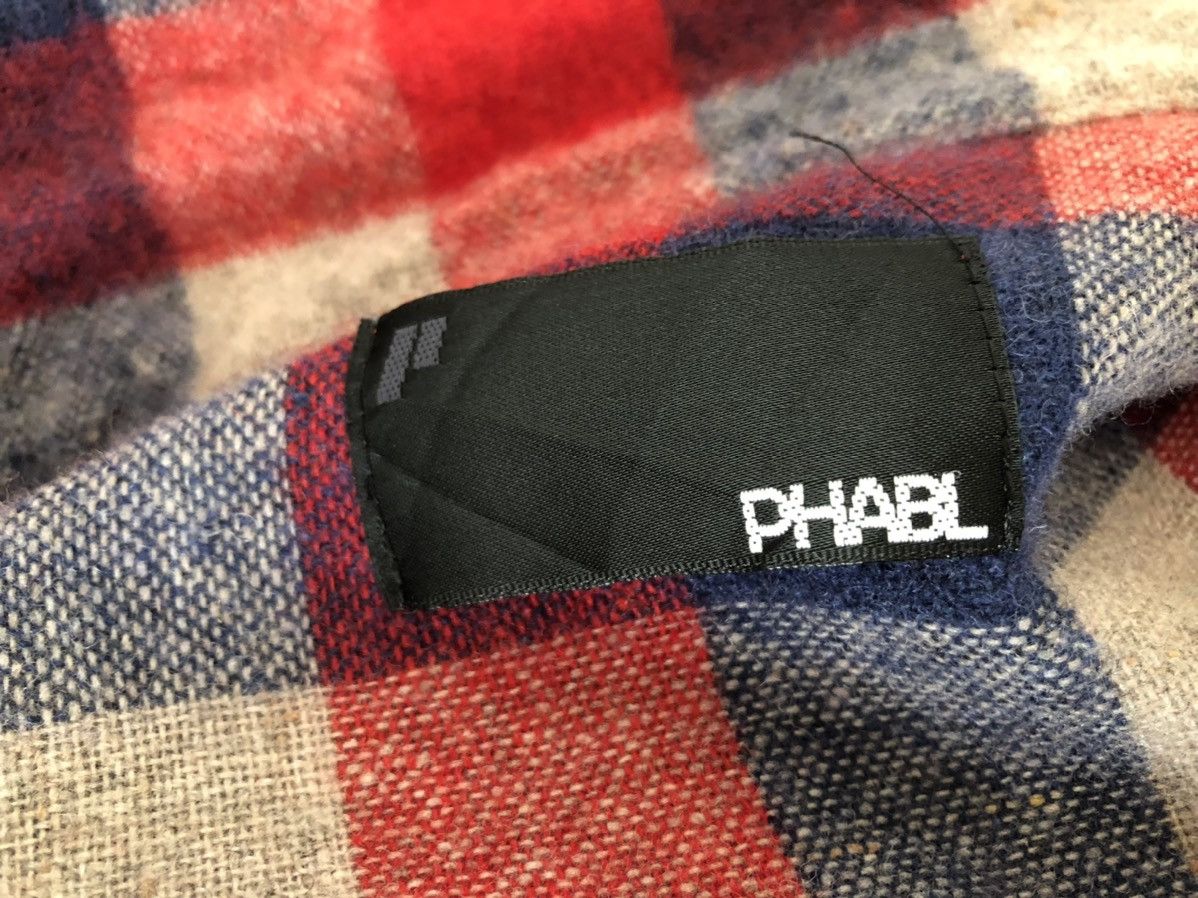 Japanese Brand PHABL JAPAN Double Pocket Checks Wool Flannel Shirt Size US M / EU 48-50 / 2 - 13 Thumbnail