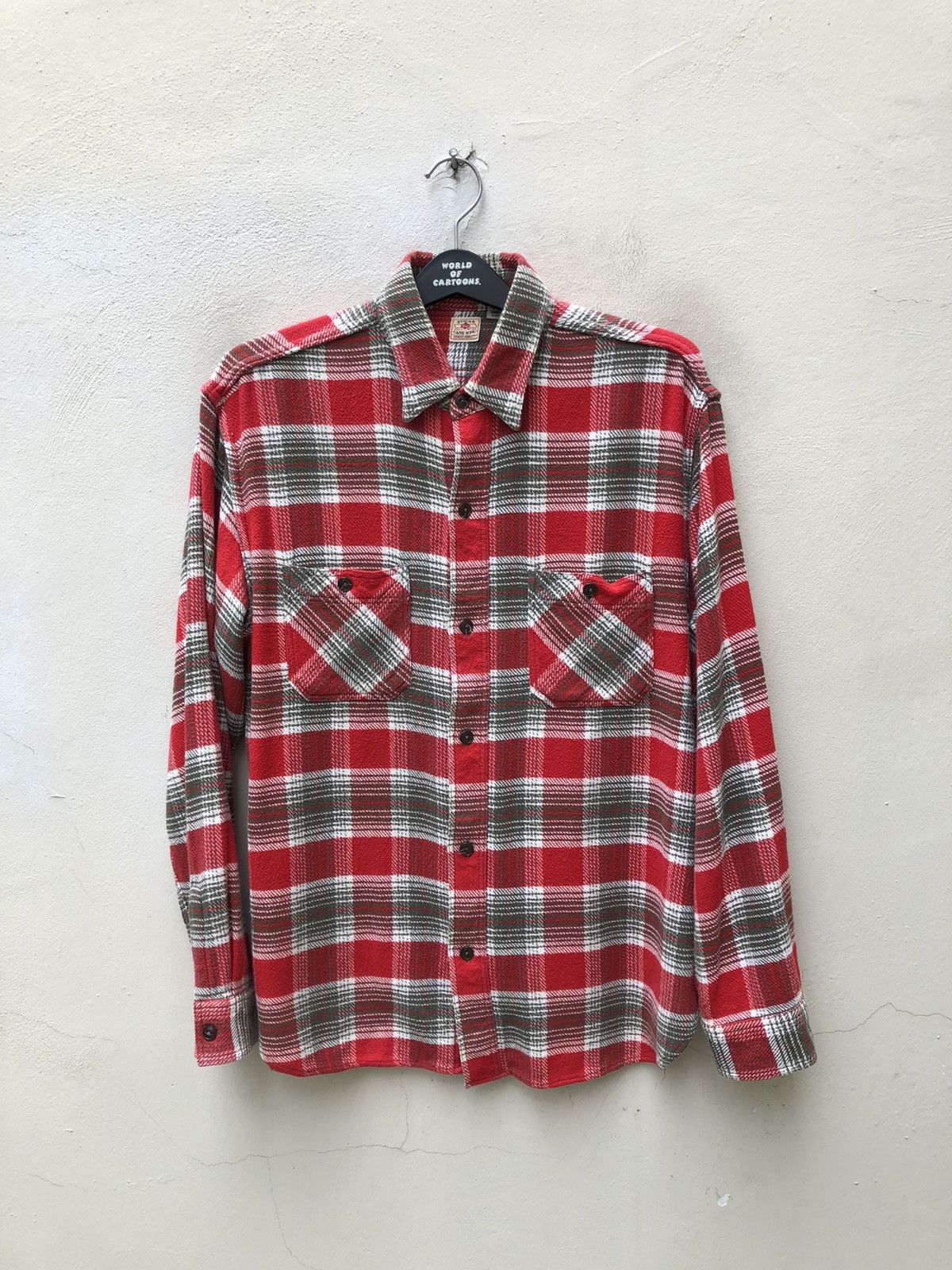 Vintage Sugar Cane Made in Japan Plaid Flannel Shirt