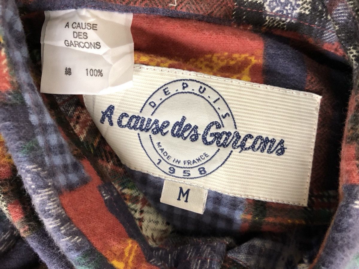 Designer A Cause des Garcons Patchwork Print Flannel Shirt Size US M / EU 48-50 / 2 - 12 Thumbnail