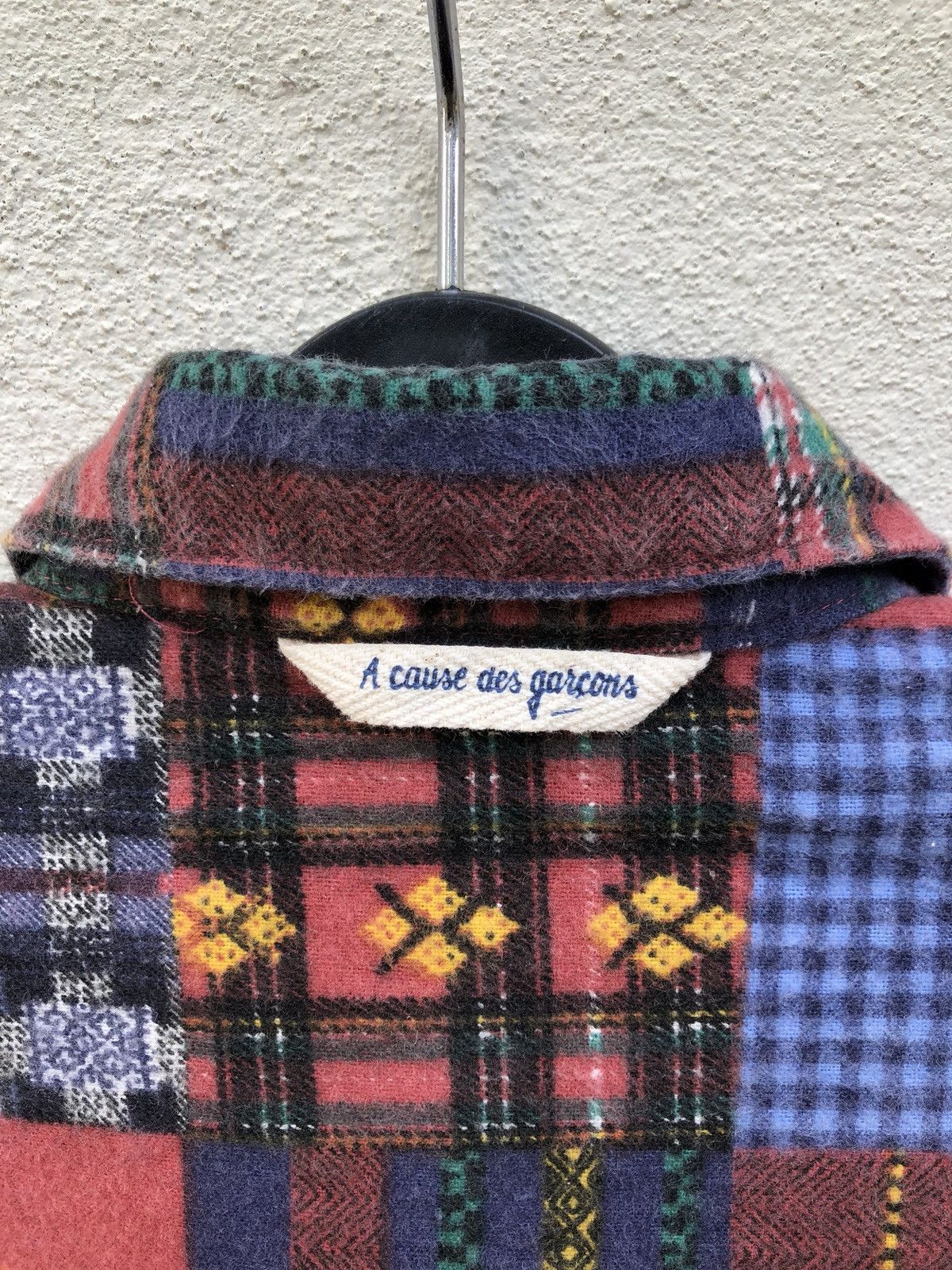 Designer A Cause des Garcons Patchwork Print Flannel Shirt Size US M / EU 48-50 / 2 - 10 Thumbnail
