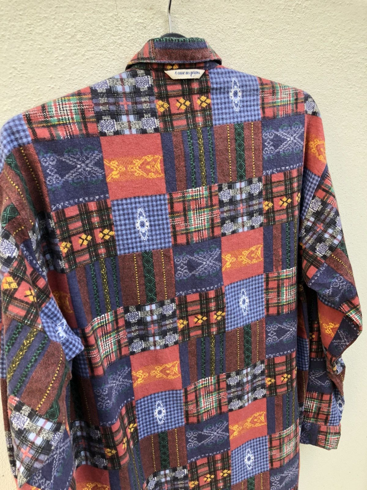 Designer A Cause des Garcons Patchwork Print Flannel Shirt Size US M / EU 48-50 / 2 - 9 Thumbnail