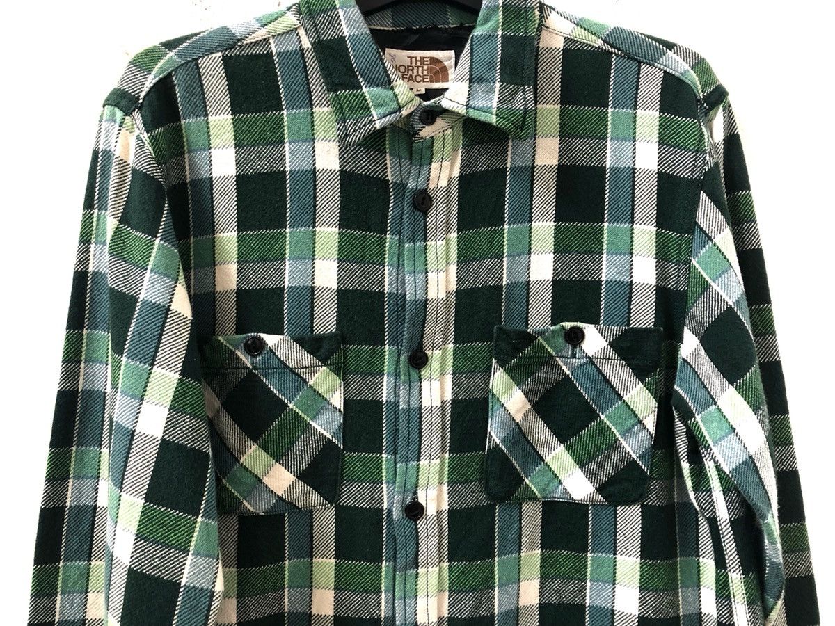 The North Face Multi Color Double Pocket Checkered Flannel Work Shirt Size US M / EU 48-50 / 2 - 2 Thumbnail