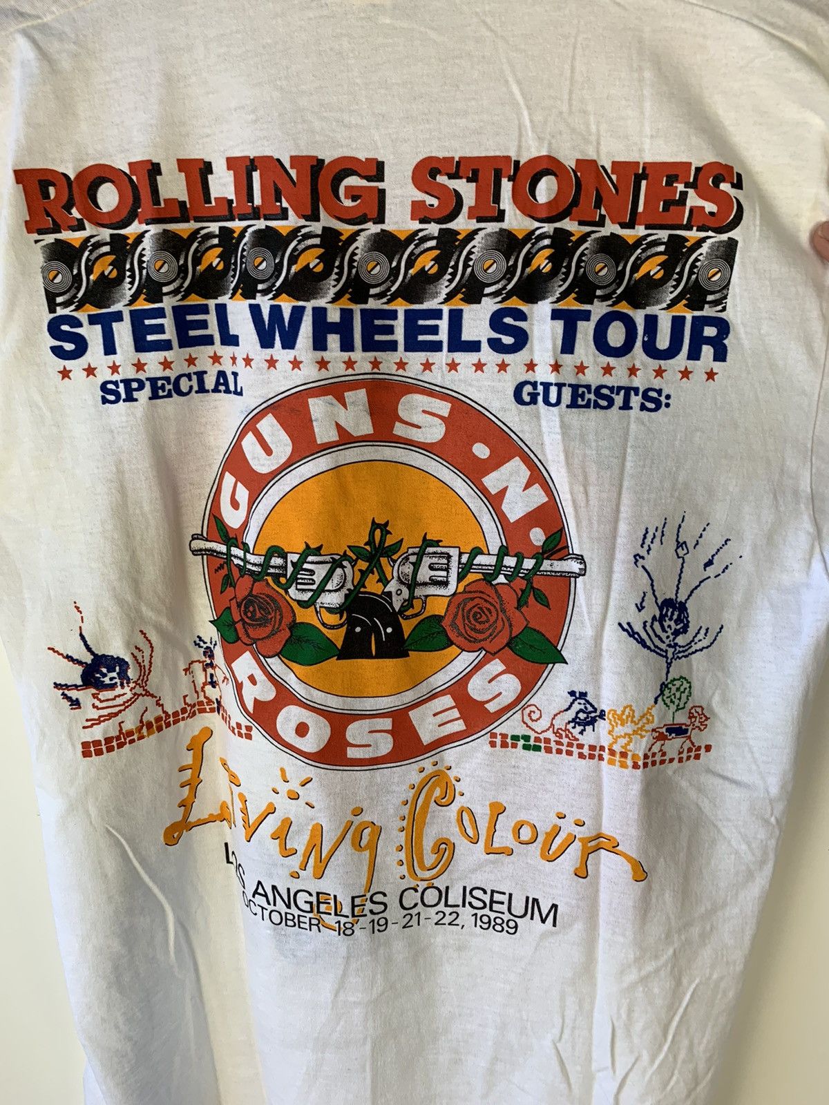 Band Tees Vintage 1989 Rolling Stones Steel Wheels Tour Tee Size US M / EU 48-50 / 2 - 3 Thumbnail