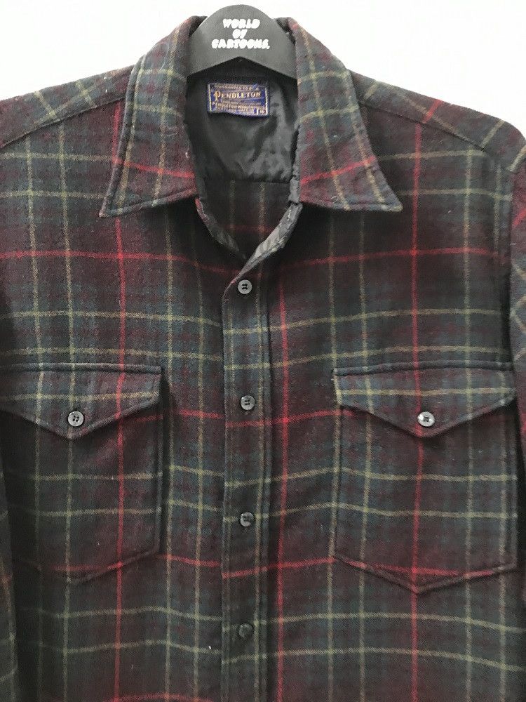 Pendleton Vintage Pendleton Usa 100% Virgin Wool Check Flannel Size US L / EU 52-54 / 3 - 3 Thumbnail