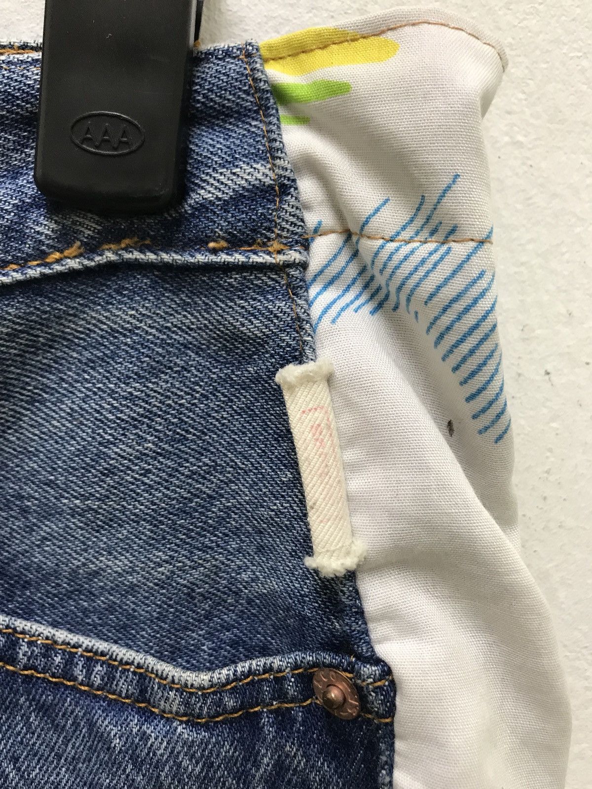 ✨ Vtg Levi’s 501 Rebuild Mickey Mouse Striped Regular