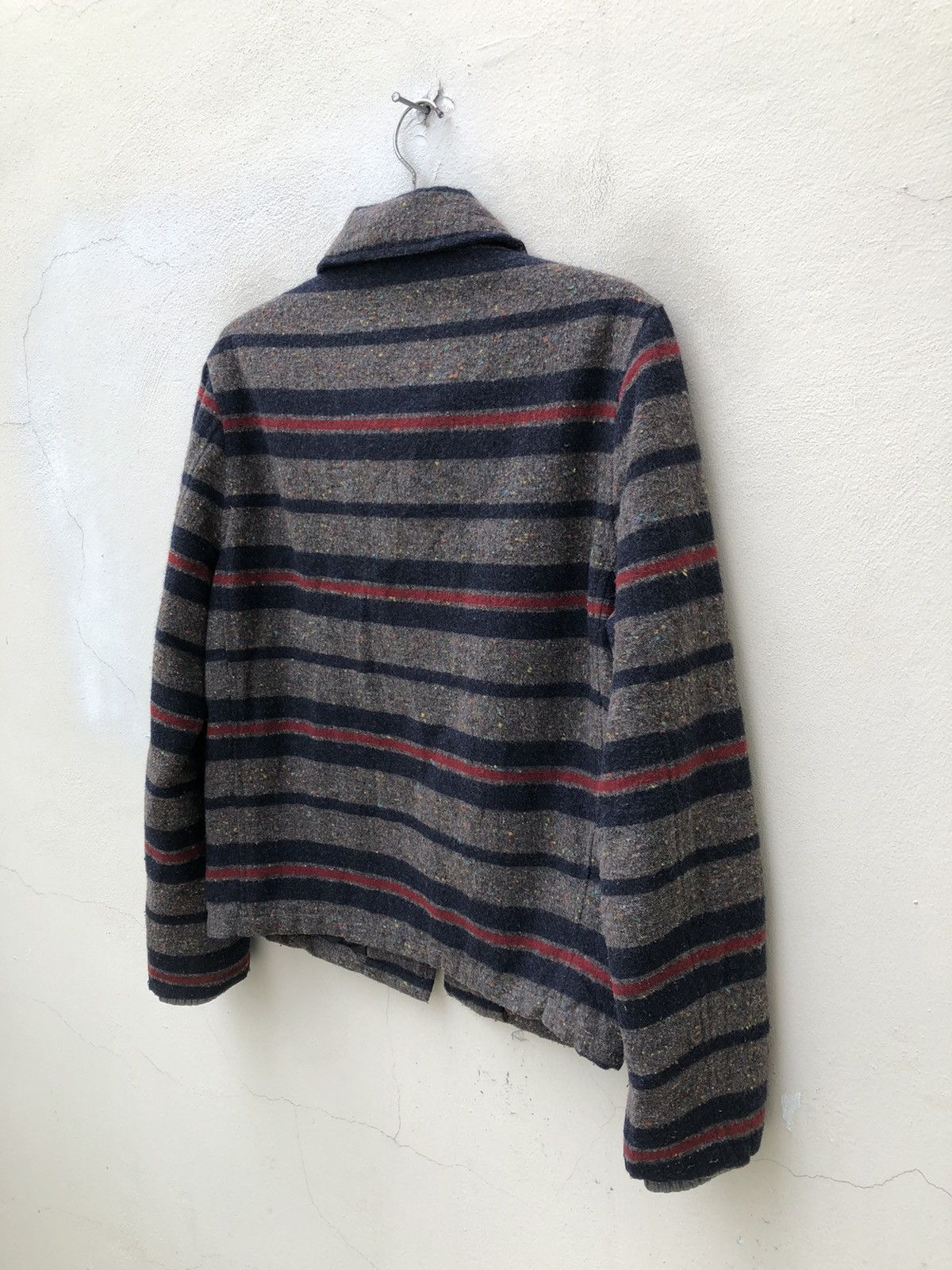 Vintage The Crimie Japan Border Striped Wool Flannel Jacket Size US M / EU 48-50 / 2 - 19 Thumbnail