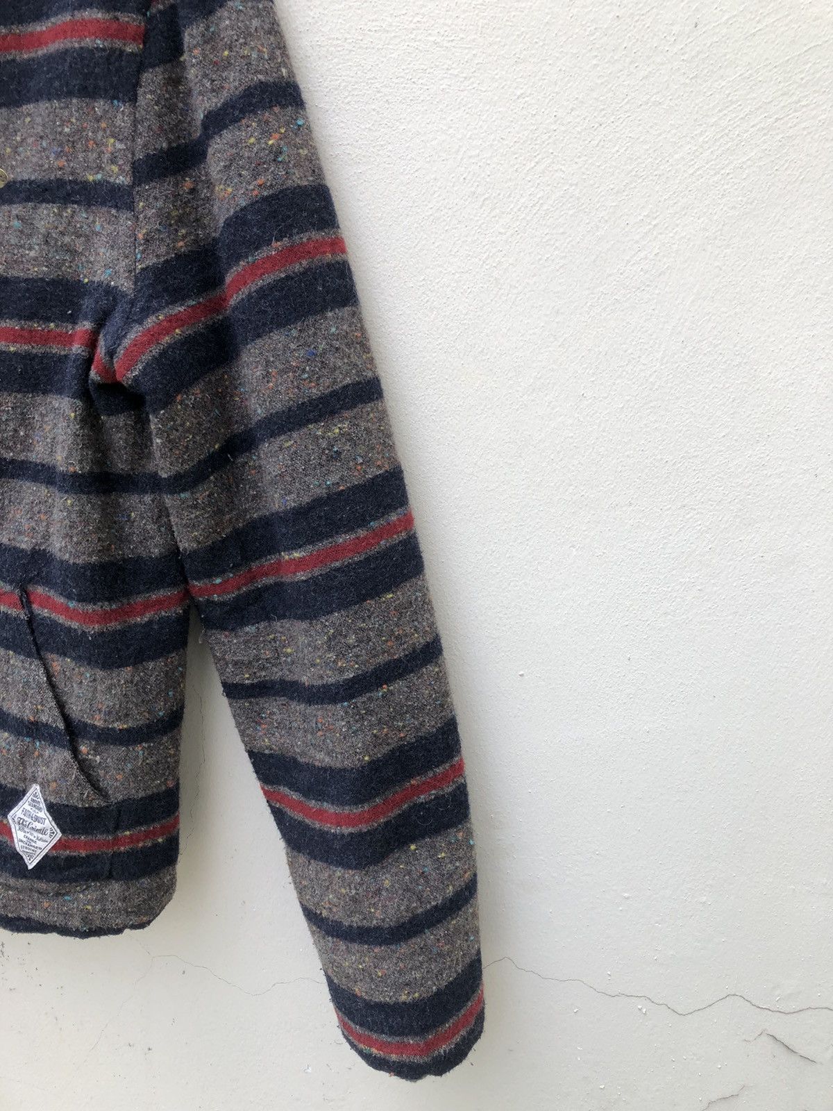 Vintage The Crimie Japan Border Striped Wool Flannel Jacket Size US M / EU 48-50 / 2 - 14 Thumbnail