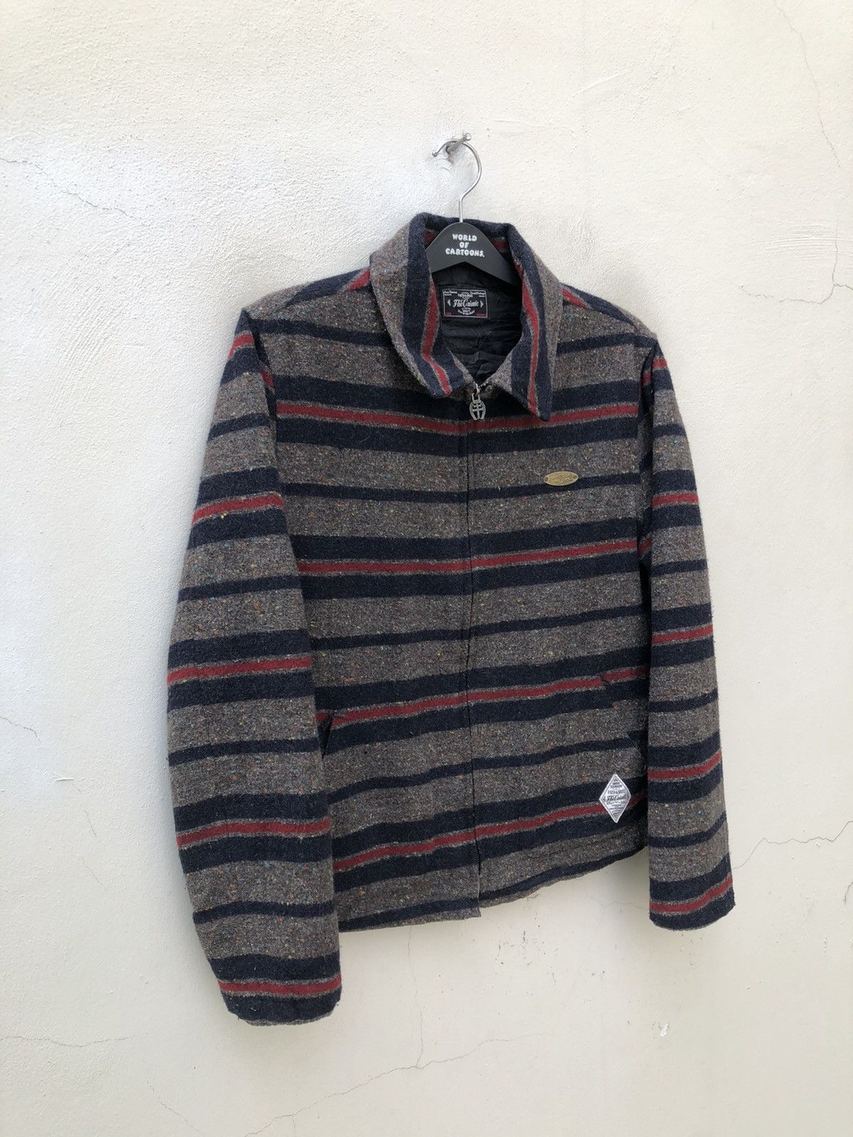 Vintage The Crimie Japan Border Striped Wool Flannel Jacket Size US M / EU 48-50 / 2 - 7 Thumbnail