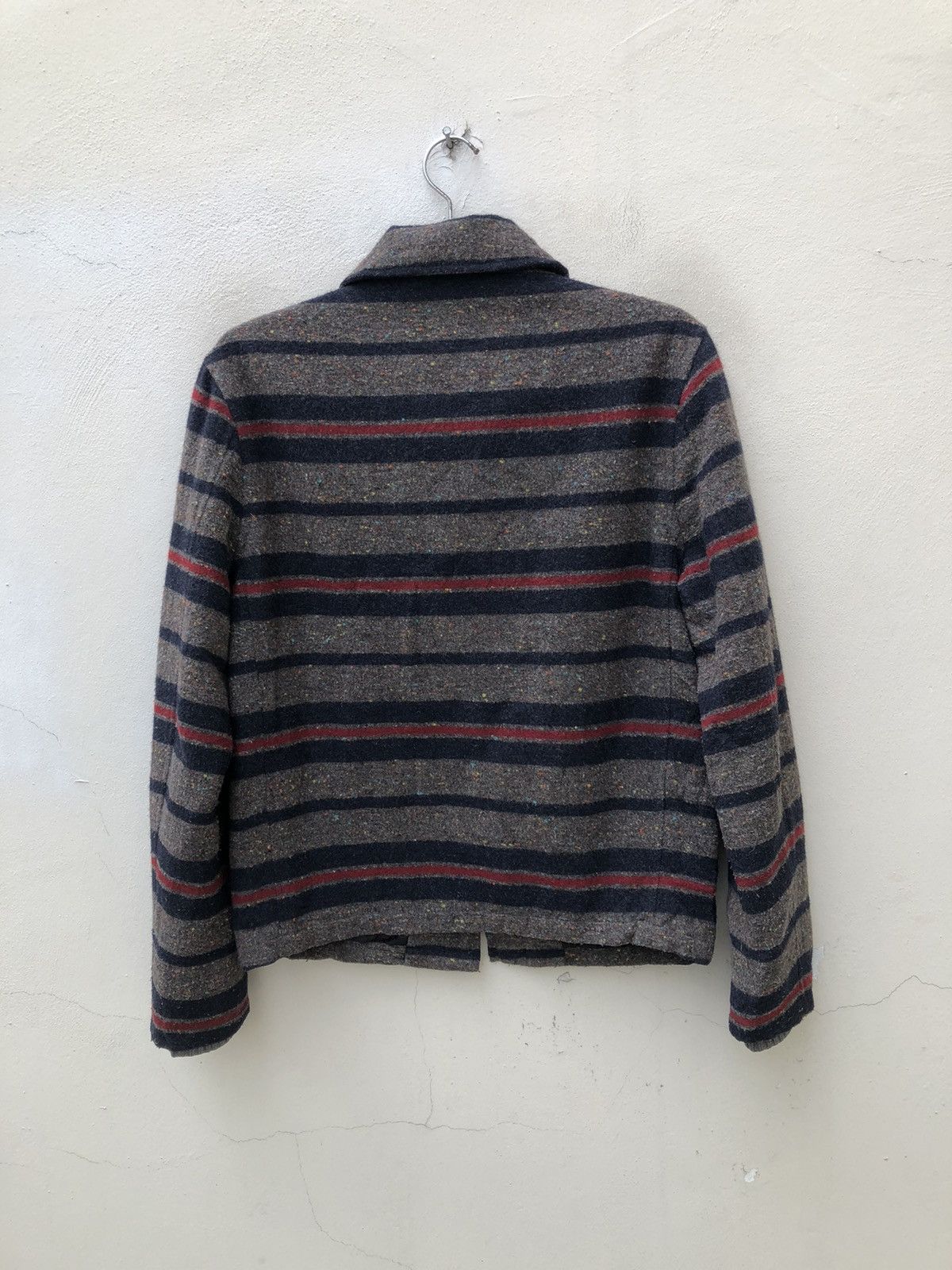 Vintage The Crimie Japan Border Striped Wool Flannel Jacket Size US M / EU 48-50 / 2 - 17 Thumbnail