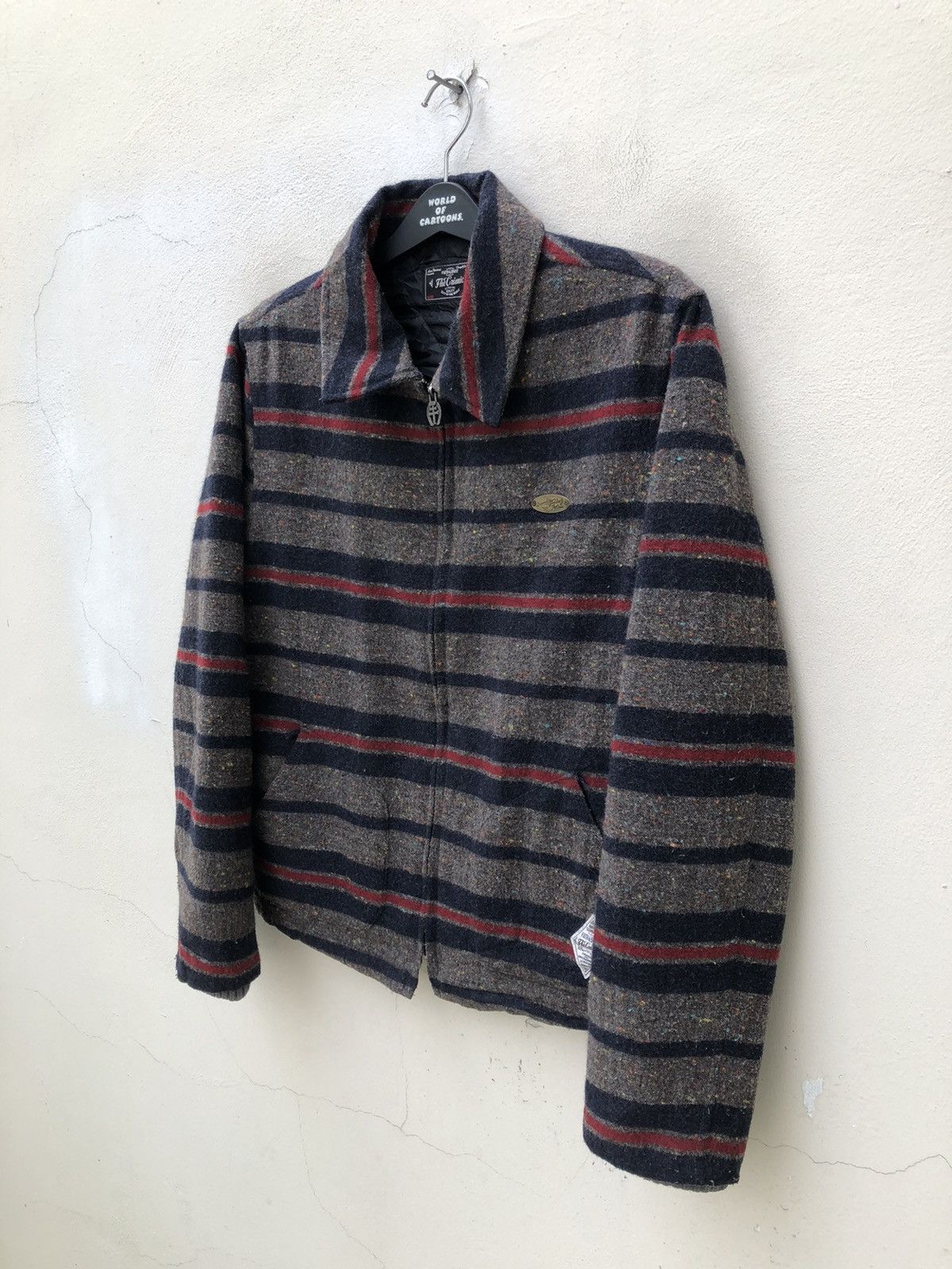 Vintage The Crimie Japan Border Striped Wool Flannel Jacket Size US M / EU 48-50 / 2 - 8 Thumbnail