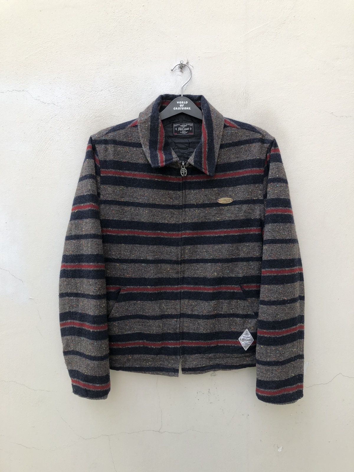 Vintage The Crimie Japan Border Striped Wool Flannel Jacket Size US M / EU 48-50 / 2 - 6 Thumbnail