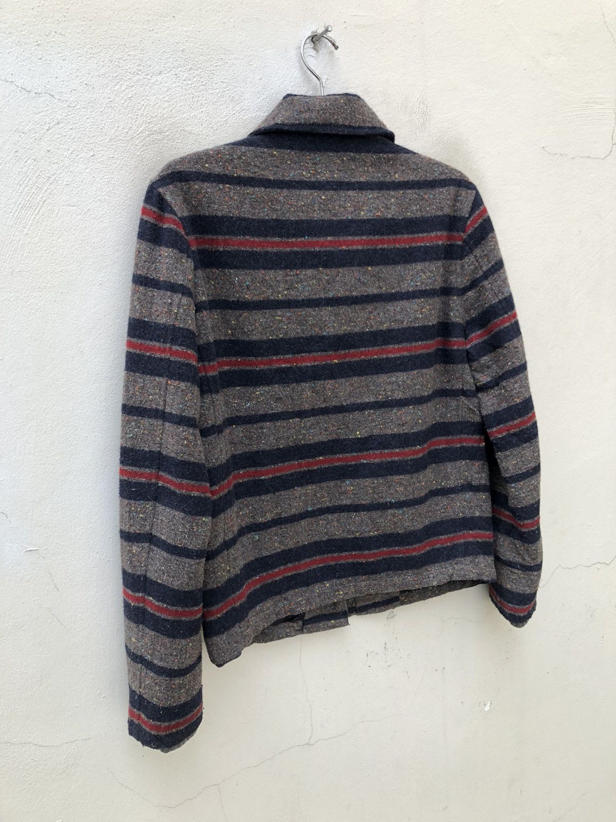 Vintage The Crimie Japan Border Striped Wool Flannel Jacket Size US M / EU 48-50 / 2 - 18 Thumbnail