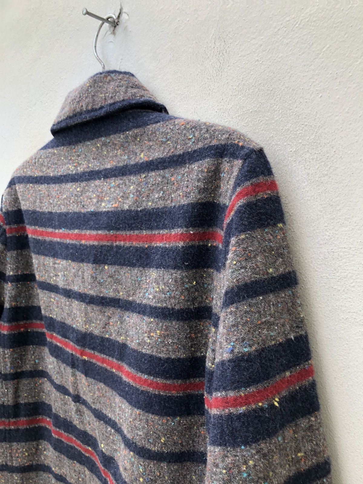 Vintage The Crimie Japan Border Striped Wool Flannel Jacket Size US M / EU 48-50 / 2 - 21 Thumbnail
