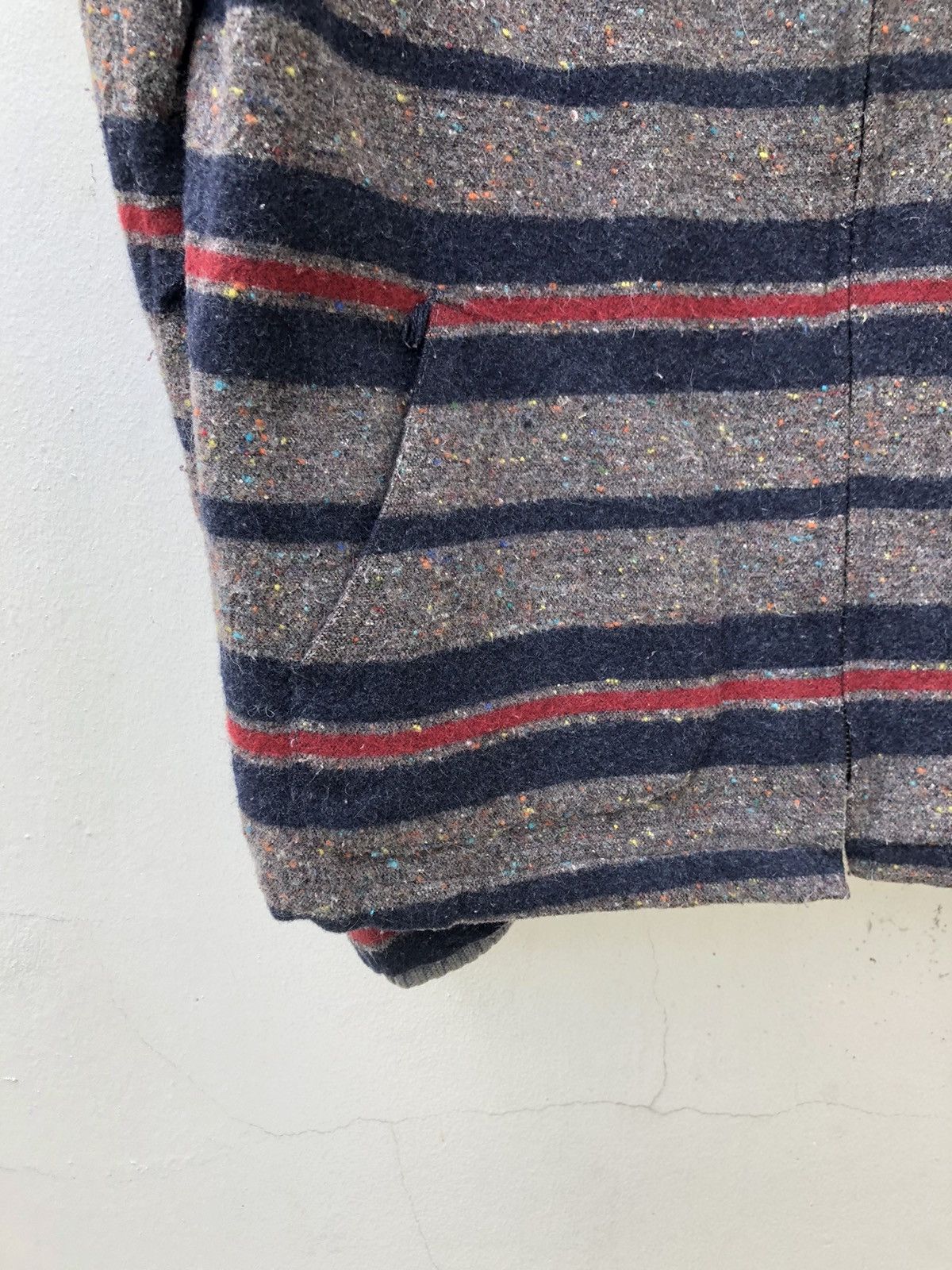 Vintage The Crimie Japan Border Striped Wool Flannel Jacket Size US M / EU 48-50 / 2 - 13 Thumbnail