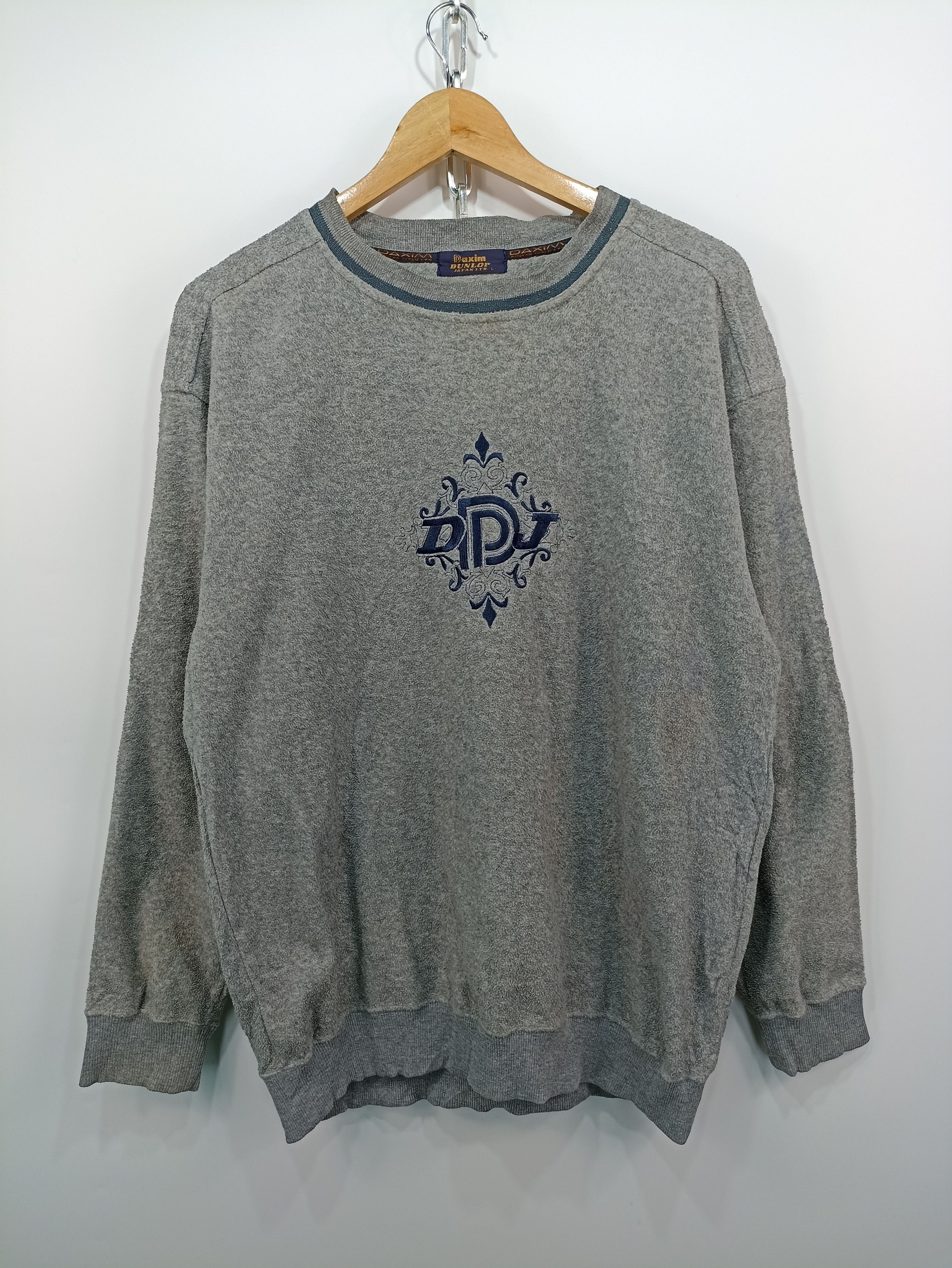 Japanese Brand × Vintage Vintage Daxim Dunlop embroidered fleece sweatshirt Size US L / EU 52-54 / 3 - 1 Thumbnail