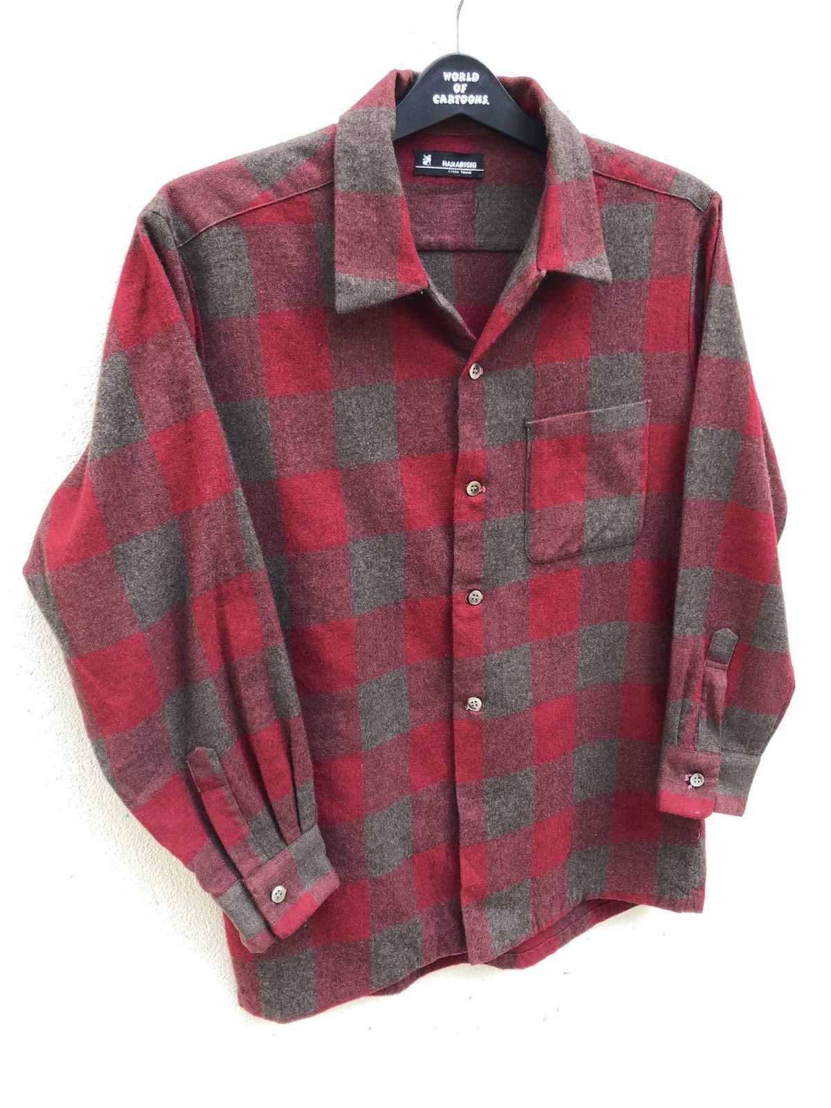 Vintage Vintage Hanabishi Ginza Tokyo Checks Board Wool Flannel Size US M / EU 48-50 / 2 - 2 Thumbnail