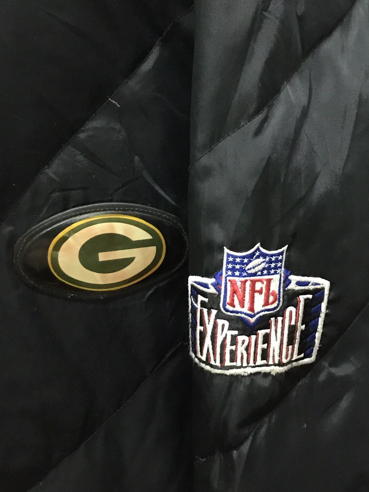 NFL × Pro Player × Vintage Vintage NFL Green Back Packers Big Logo Down Jacket Size US XL / EU 56 / 4 - 3 Thumbnail
