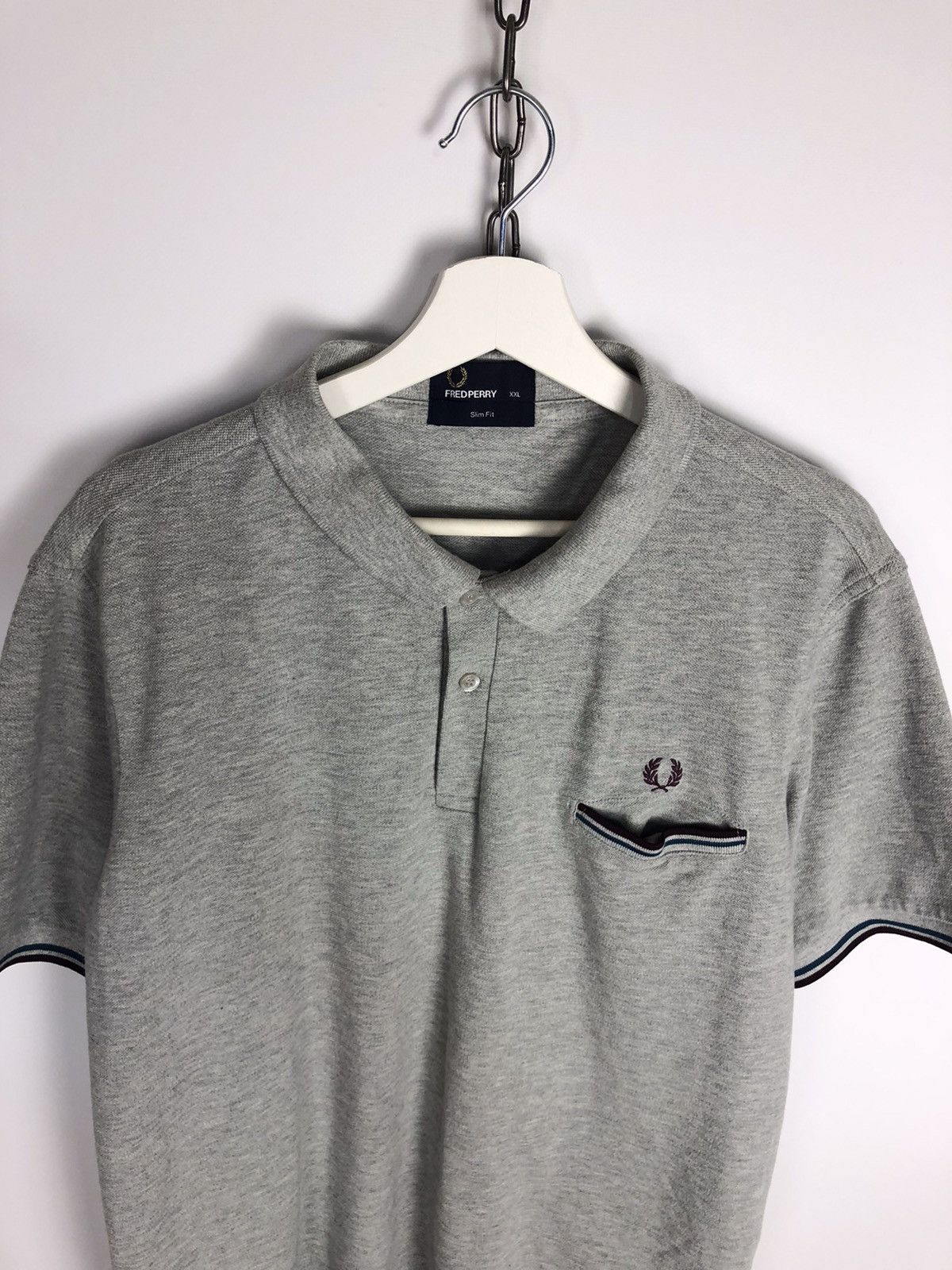 Fred Perry Fred Perry Basic Polo T-Shirt Slim Fit Gray Size XXL Size US XXL / EU 58 / 5 - 2 Thumbnail
