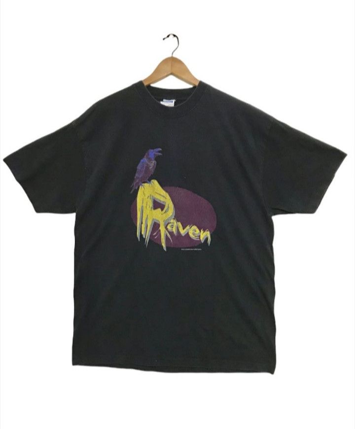 Vintage Vintage 90s WCW Raven T-Shirt Size US XL / EU 56 / 4 - 1 Thumbnail