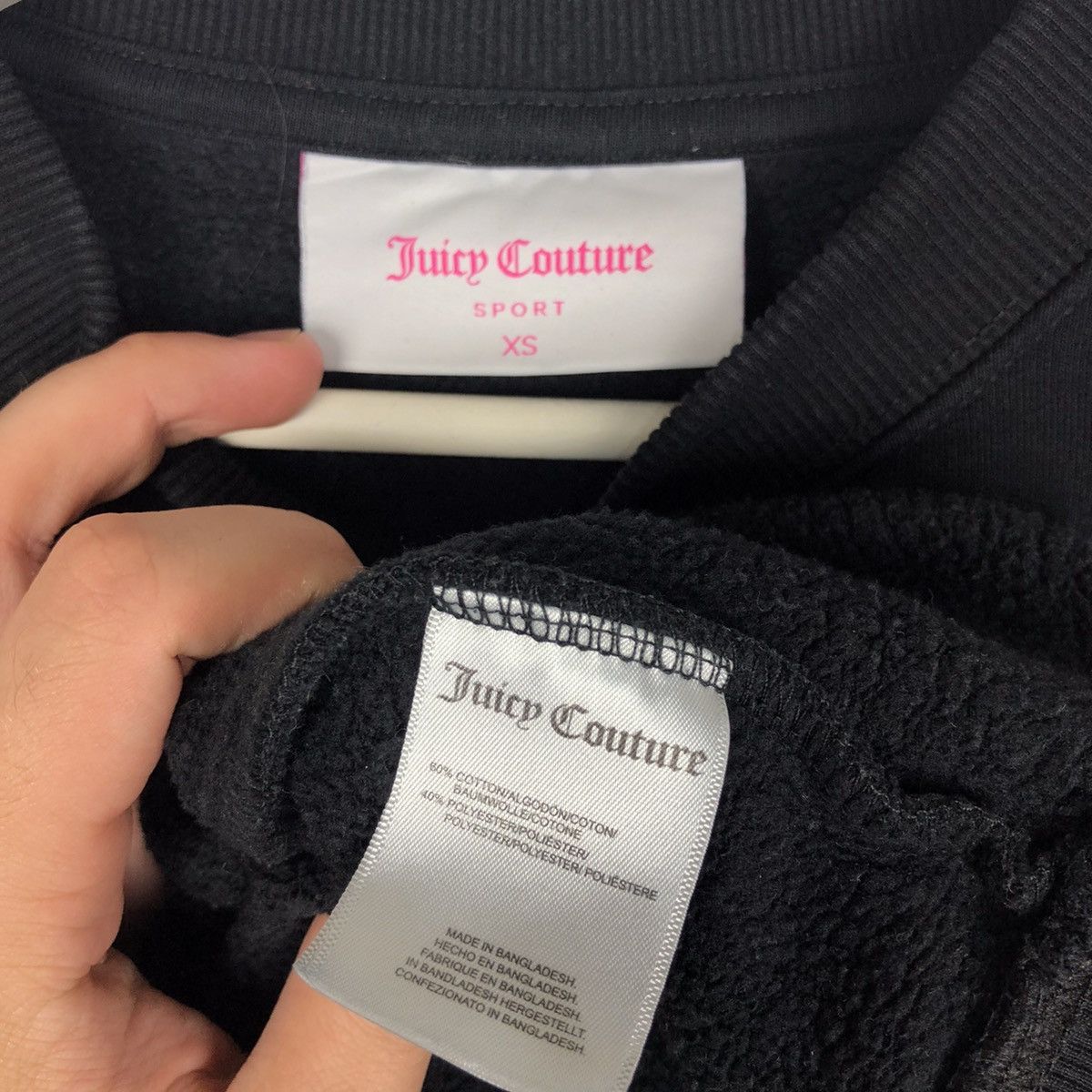 Juicy Couture Juicy Couture Sport Center Logo Crewneck Sweatshirt Black Size XS / US 0-2 / IT 36-38 - 7 Thumbnail