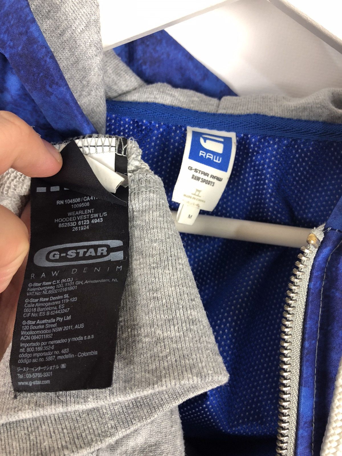 G-Star G-Star Raw Hoodie Wearlent Hooded Vest SW Pullover Gray/Blue Size US M / EU 48-50 / 2 - 8 Thumbnail