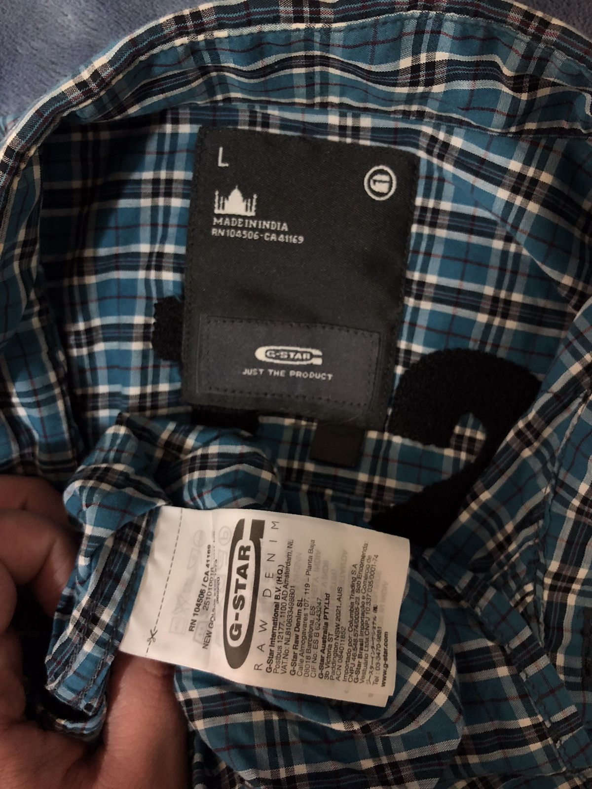 G-Star G-Star Raw Originals Big Back Logo Zip Shirt size L Check Size US L / EU 52-54 / 3 - 9 Thumbnail