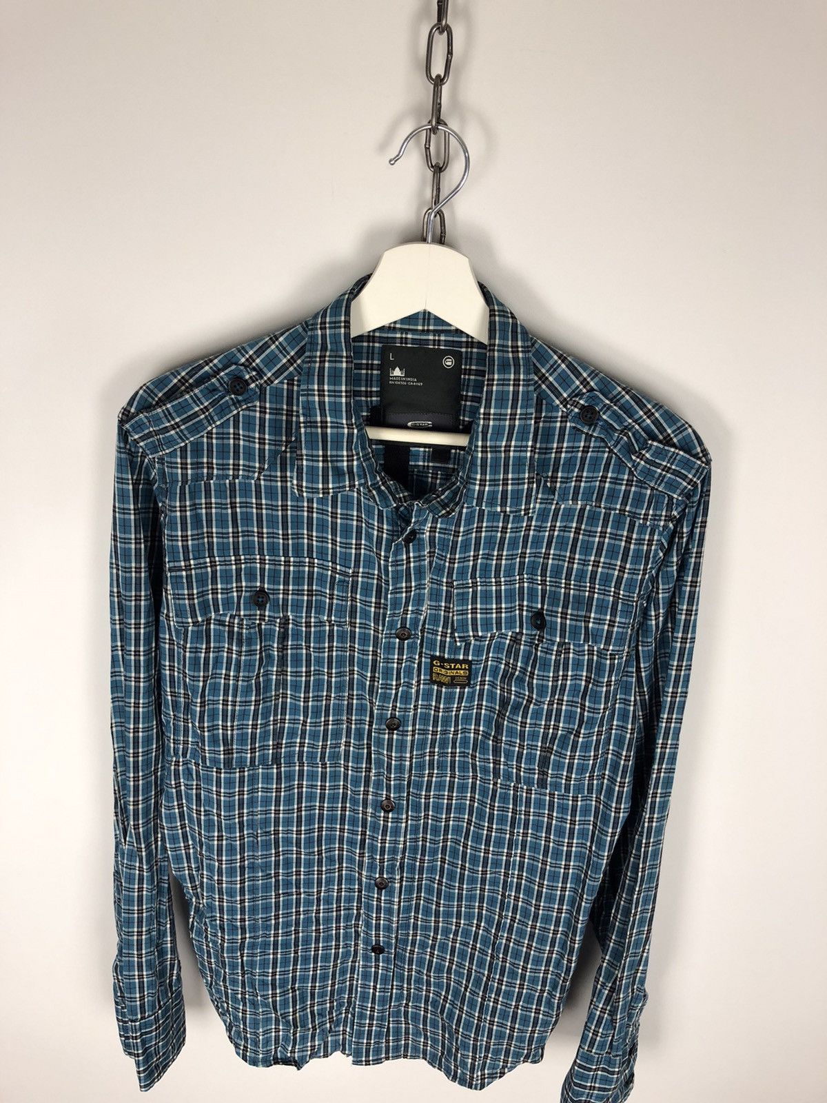 G-Star G-Star Raw Originals Big Back Logo Zip Shirt size L Check Size US L / EU 52-54 / 3 - 2 Thumbnail