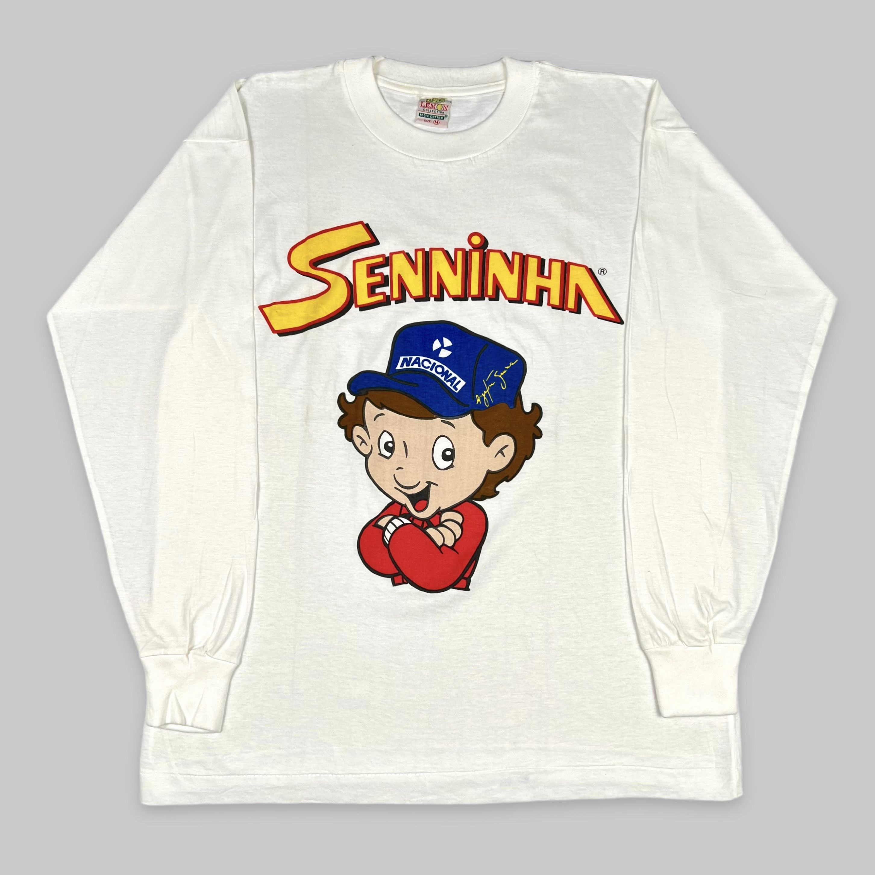Formula 1 Vintage 90s Ayrton Senna ‘Senninha’ Long Sleeved Shirt Size US L / EU 52-54 / 3 - 2 Thumbnail
