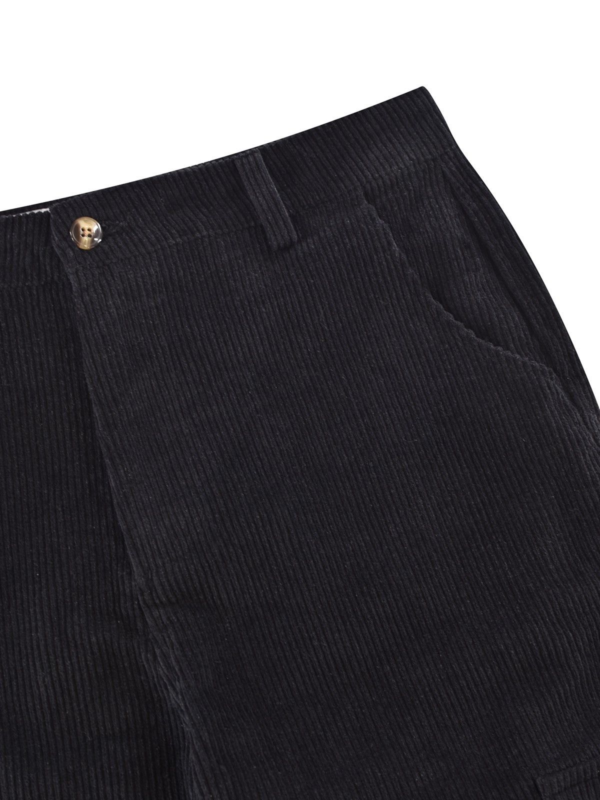 Vintage Corduroy Cargo Pants Black Size US 30 / EU 46 - 2 Thumbnail