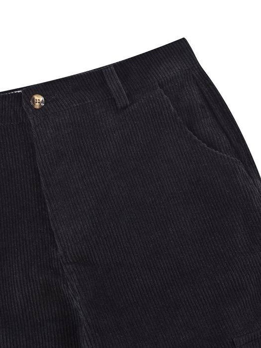 Vintage Corduroy Cargo Pants - Black