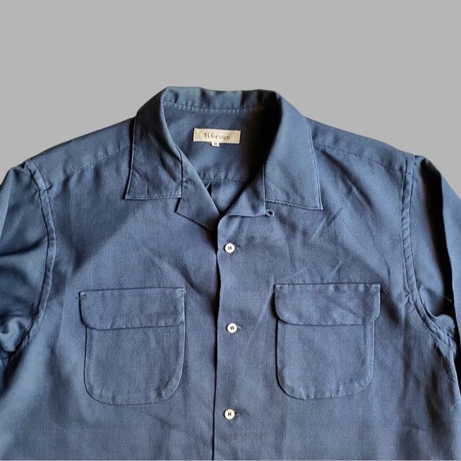 image of YS For Men x YS For Men Yamamoto Vintage Y’S For Men Laine Wool Oversize Shirt in Blue (Size Medium
